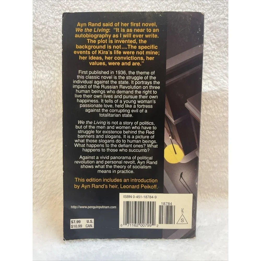 We the Living by Ayn Rand (1995, Mass‎ Market) 60th Anniversary Edition